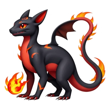 Salandit-Umbreon-Charmeleon-Fakémon-hybrid-creature (full body)  sticker