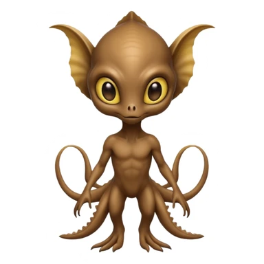 Life-like Brownish Aquatic Luxio-Alien-hybrid (full body) sticker