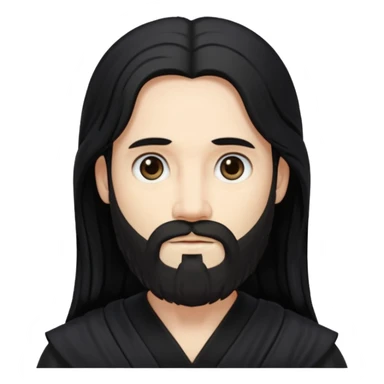 Pluto from Olympus Gods with long black hair and beard, black tunic sticker