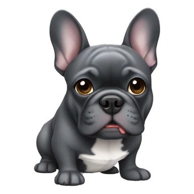 dark gray french bulldog sticker