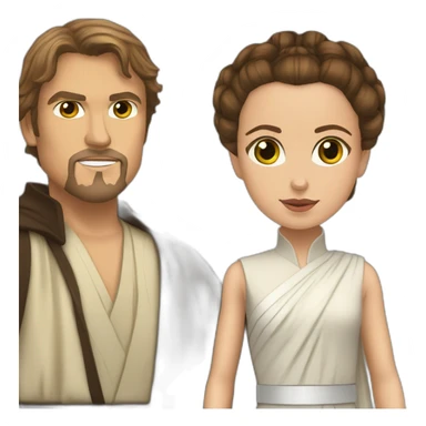 Anakin Skywalker with Padme sticker