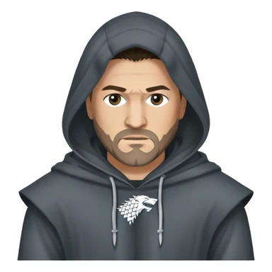 Lothar Frey from game of thrones, wear hooded sweatshirt sticker