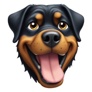 derpy goofy rottweiler sticker