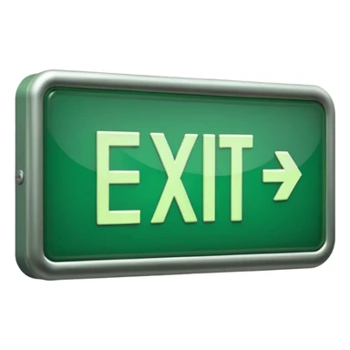 Exit sign sticker