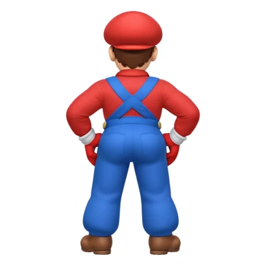 back view of super mario with huge massive buttcheeks  sticker