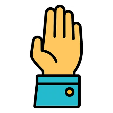 military salute hand gesture, icon style sticker