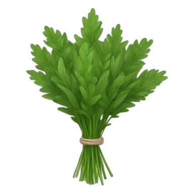bouquet of green herbs sticker
