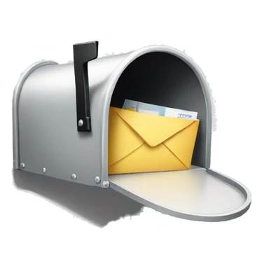 open mailbox with envelopes sticker