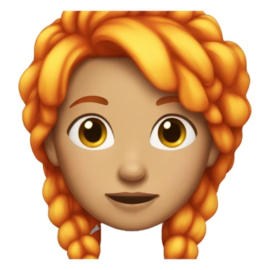Girl with fire hair sticker