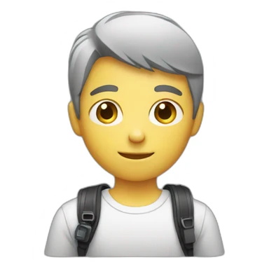 Boy with camera sticker