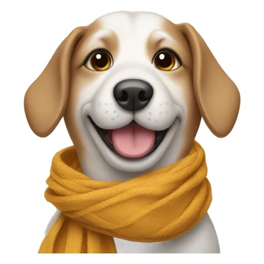 Dog with scarf sticker
