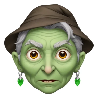 Crazy Witch face character face only front face

 sticker