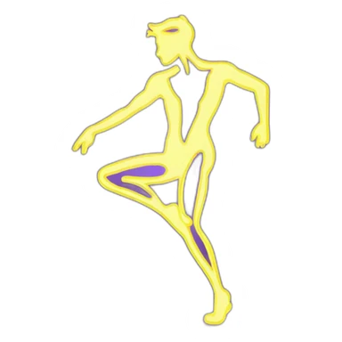 Sexy male silhouette dancer neon sign sticker