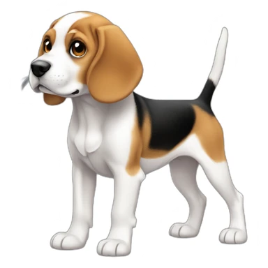 beagle puppie full body sticker