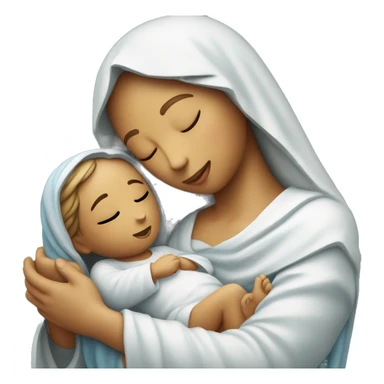 Virgin Mary cradling Jesus Christ sticker