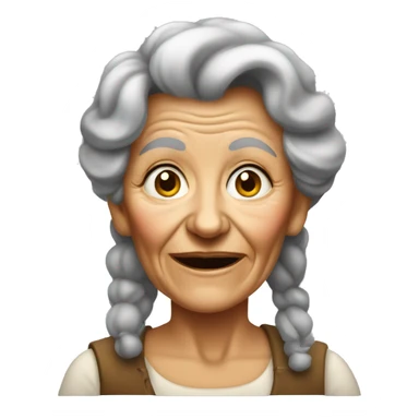 Old hillbilly woman sticker
