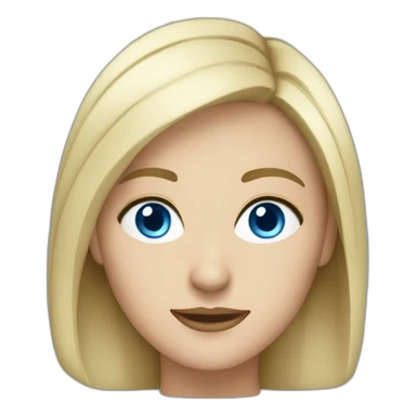 white woman manager blue eyes sticker