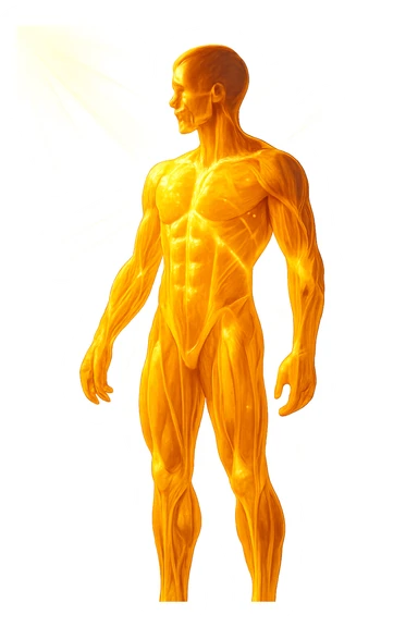 movement of sunlight through the body and muscles  sticker