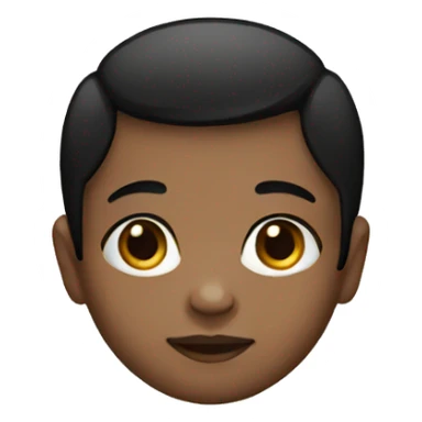 dark brown baby with black straight hair sticker