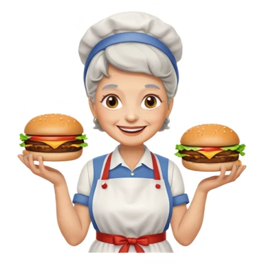 granny burger sticker