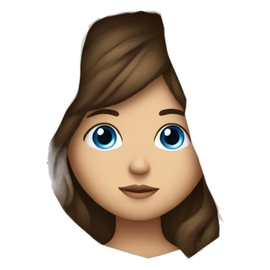 Brunette blue eyes white girl hiding in blankets sticker