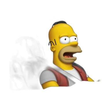 Homero Simpson in a car    sticker