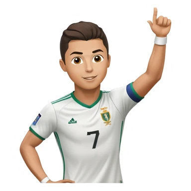 Cristiano Ronaldo celebrating a goal sticker