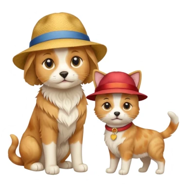 Cat wearing a hat dog sticker