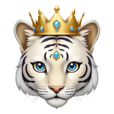 ESO Female white/black tiger khajiit leader of the umbral rose, blue eyes, blue 'third eye' gem, something symbolizing leadership ruling  sticker