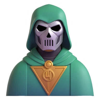 doctor doom metal mask sticker