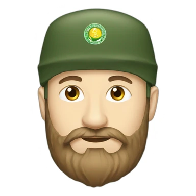 ramzan kadyrov with cap and long beard sticker