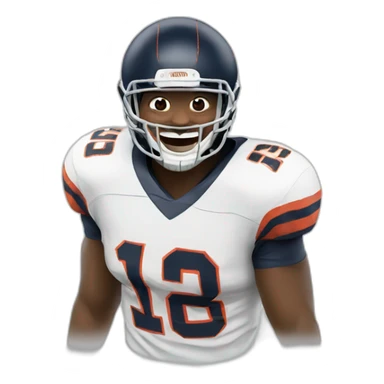 smiling-football-player sticker