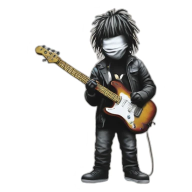 guitarist by Banksy sticker