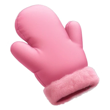 Pink fur mittens sticker