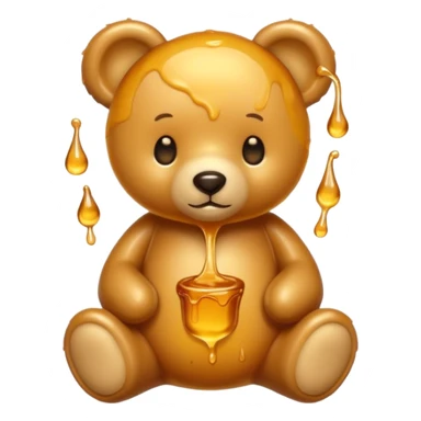 Teddy bear made of honey  sticker