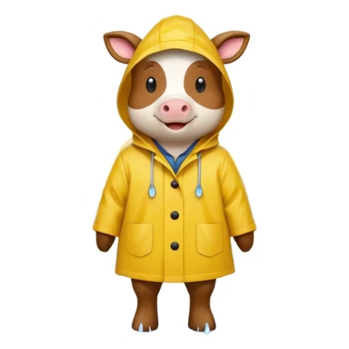 Raincoat Farm Animal sticker