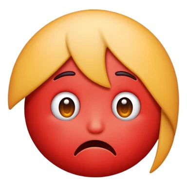 a red emoji low energy sticker