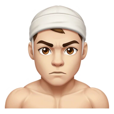 white boxer fighter sticker