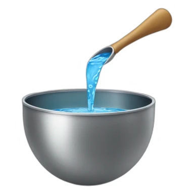 Ladle pouring water sticker