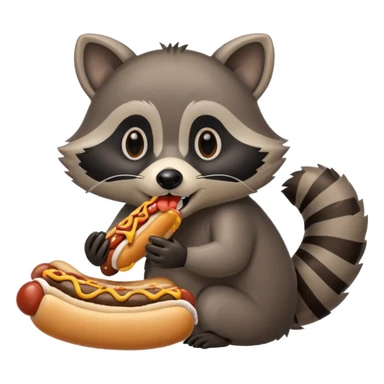  Feral raccoon eating junk food  sticker