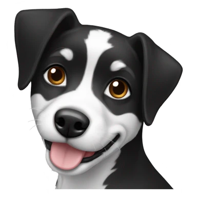 Female dog black and white sticker