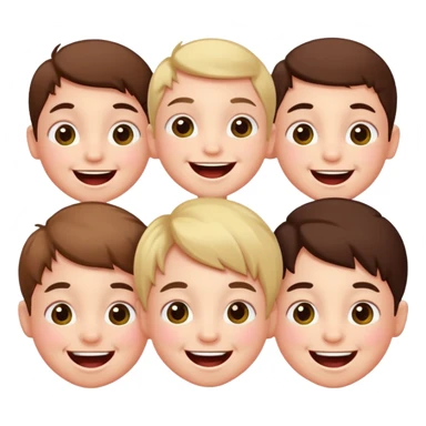 Laughing kids sticker