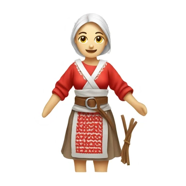 need a emoji, a women who has a 
belt is considered an excellent handiwork of folk weavers. It consists of two-color red-white patterned fabric sticker