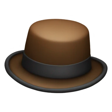 Bowler hat on poop emoji sticker