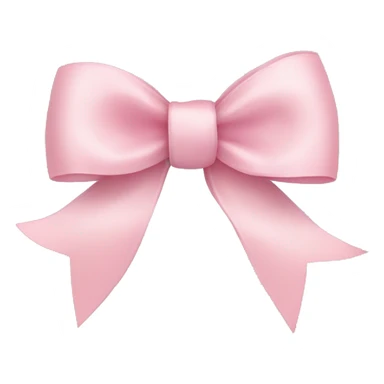 light pink ribbon bow sticker