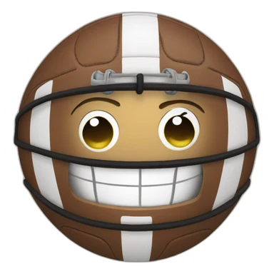 Football whit a smile sticker