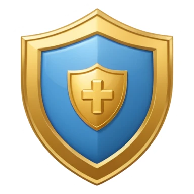 generate a flat image icon for health shield sticker