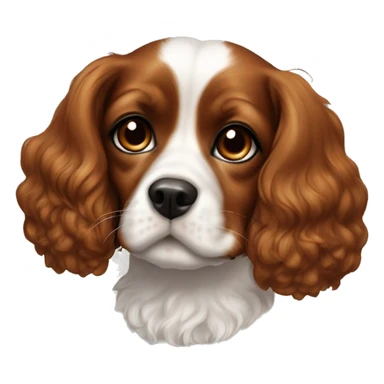 blenheim cavalier girl with brown spot on left side of mouth  sticker