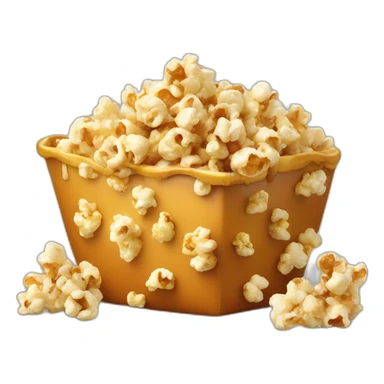 caramel popcorn sticker
