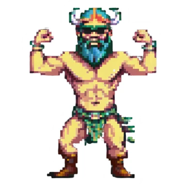 Techno Viking dancing sticker